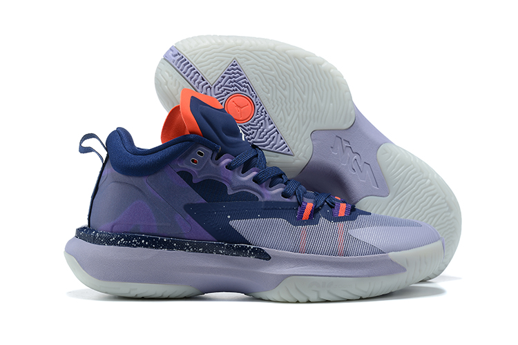 2021 Air Jordan Zion I Sea Blue Grey Orange Basketball Shoes